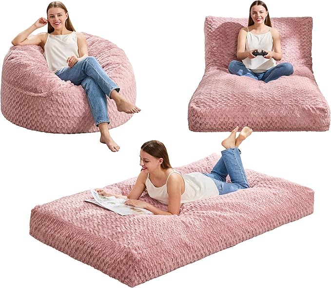 Hobestluk Bean Bag Chair Convertible Beanbag Chairs by YourHomeDeservesMore