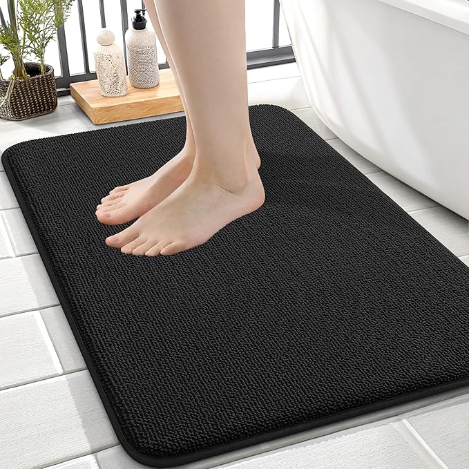OLANLY Thick Memory Foam Bath Mat Rug 24x16, Extra Soft Absorbent Bathroom Rug by OLANLY