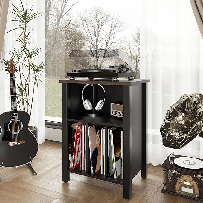 LIDYUK Record Player Stand, Vinyl Record Storage Table End Table - Image 7