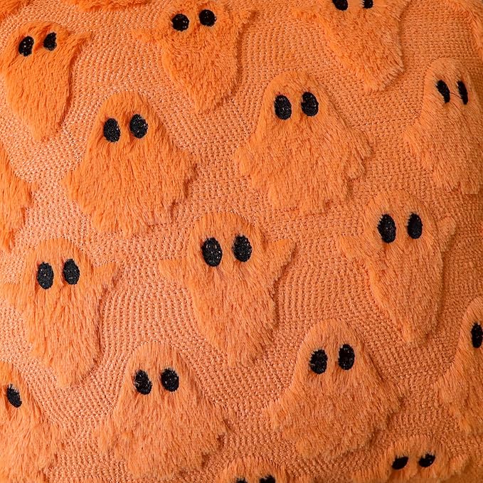 4TH Emotion Halloween Ghost Decorative Pillow Covers 18x18 Set of 2 - Image 2