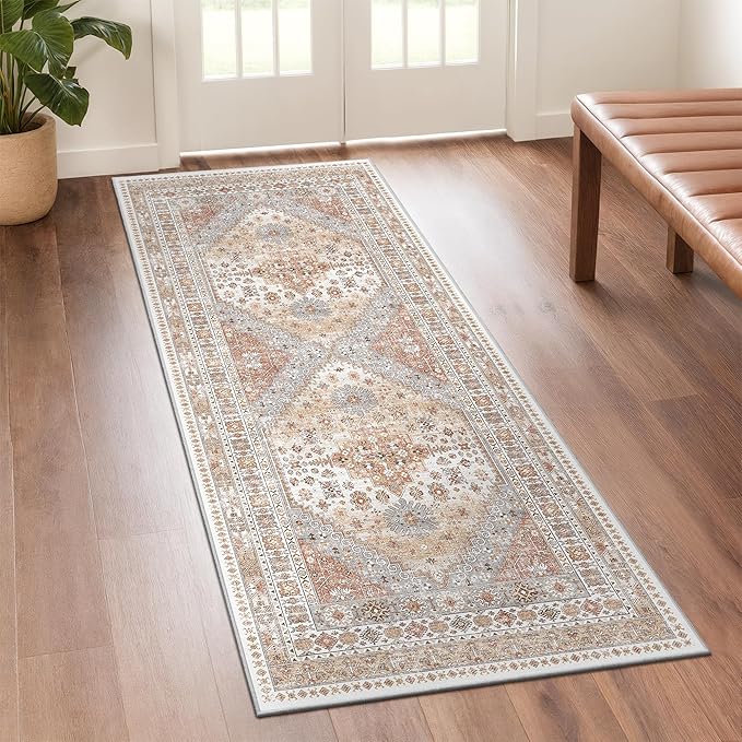 zesthome 2x6 Runner Rug for Hallways, Machine Washable Rug, Non Slip Vintage - Image 9