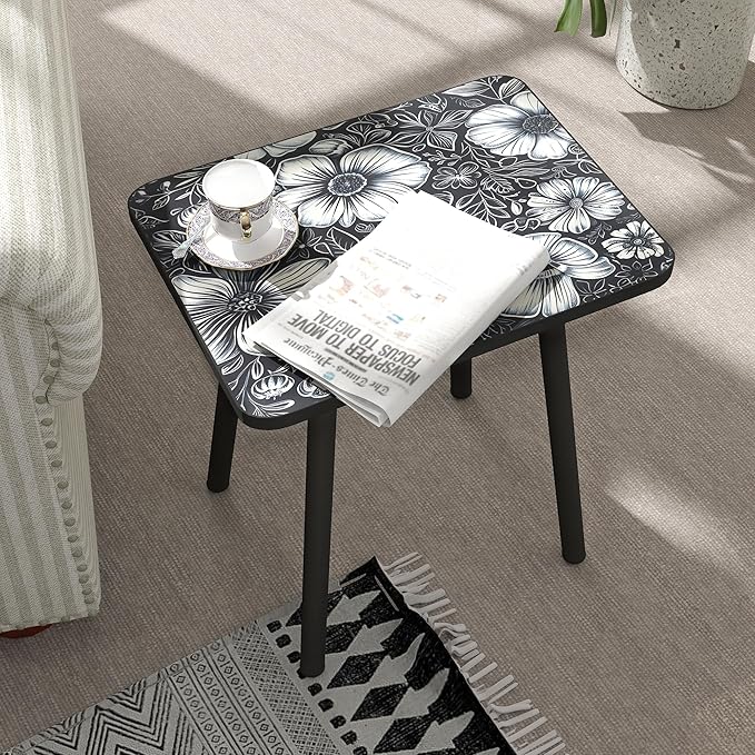 Mandala Small Rectangle End Table, Side Table - Image 8