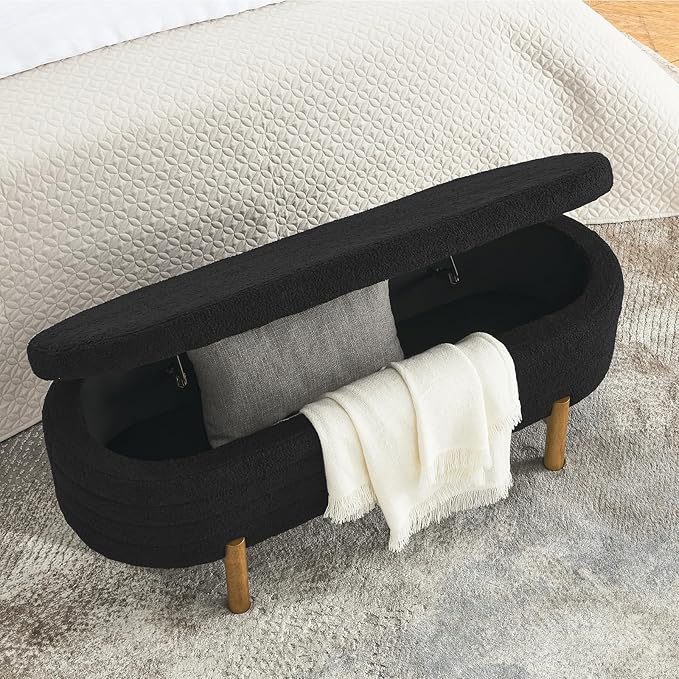 Furniliving 46” Storage Benches, End of Bed Bench - Image 5