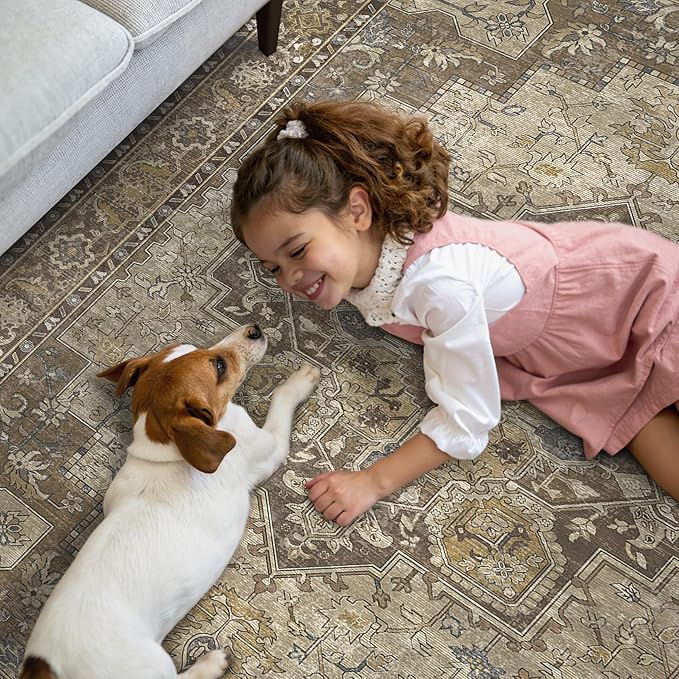GENIMO 2x8 Runner Rugs for Hallway, Machine Washable Non Slip Vintage Rugs - Image 3