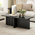 Luoxiao Rectangle Coffee Table for Living Room 47 inch Wood Modern Center by Luoxiao