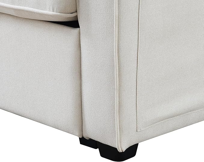 104" 4-Seater Modern Linen Fabric Sofa - Image 7