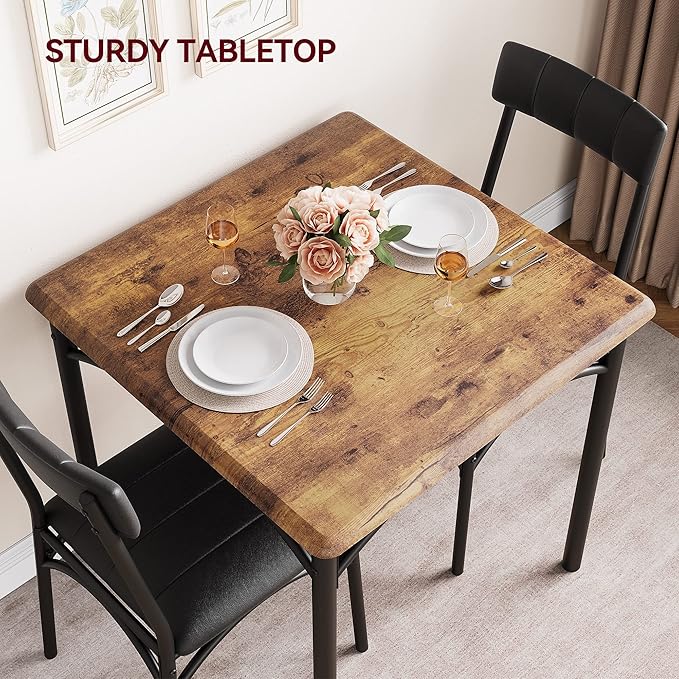 GarveeHome Dining Table Set for 2, Kitchen Table - Image 3