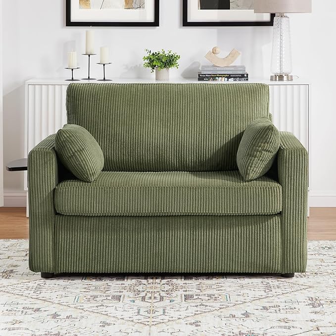 Twin Size Sofa Bed 47.2" Sleeper Sofa Loveseat Sofa - Image 3