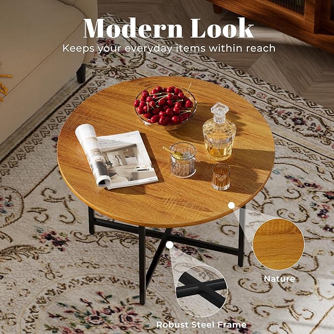 Round Coffee Table, Small Coffee Tables - Image 5
