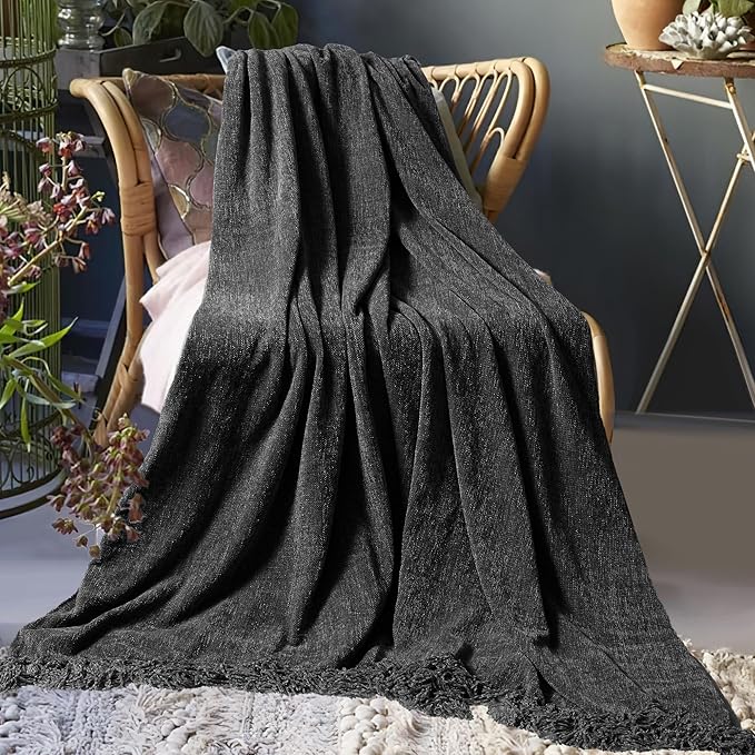 Chenille Throw Blanket for Couch 50"X 60", Soft Cozy Throws - Image 8