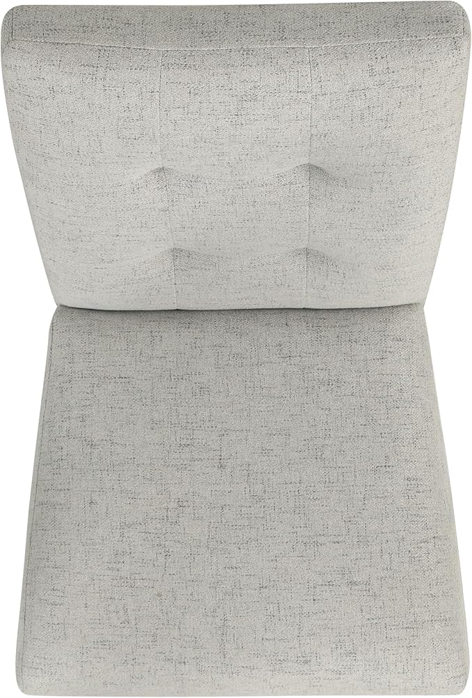 HomePop Button Tufted Fabric Dining Chairs - Image 8