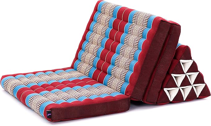 Leewadee 3-Fold Mat XXL with Triangle Cushion – Firm TV Pillow, Foldable - Image 9