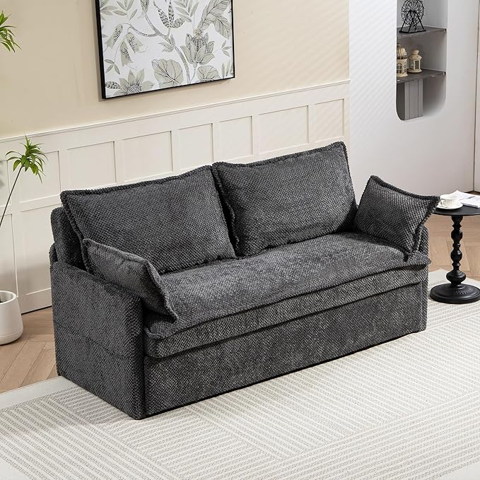 Furnimart 59.5" Queen Size Pull Out Sofa Bed, 3 in 1 Convertible Sleeper Bed - Image 2