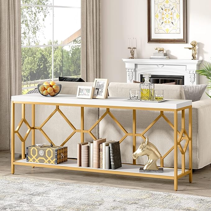 Tribesigns 71 Inch Extra Long Sofa Table, Narrow Long Sofa Console Tables by Tribesigns