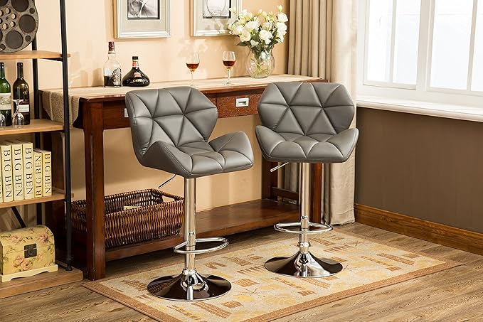 Roundhill Furniture Glasgow Contemporary Tufted Adjustable Height Hydraulic - Image 3