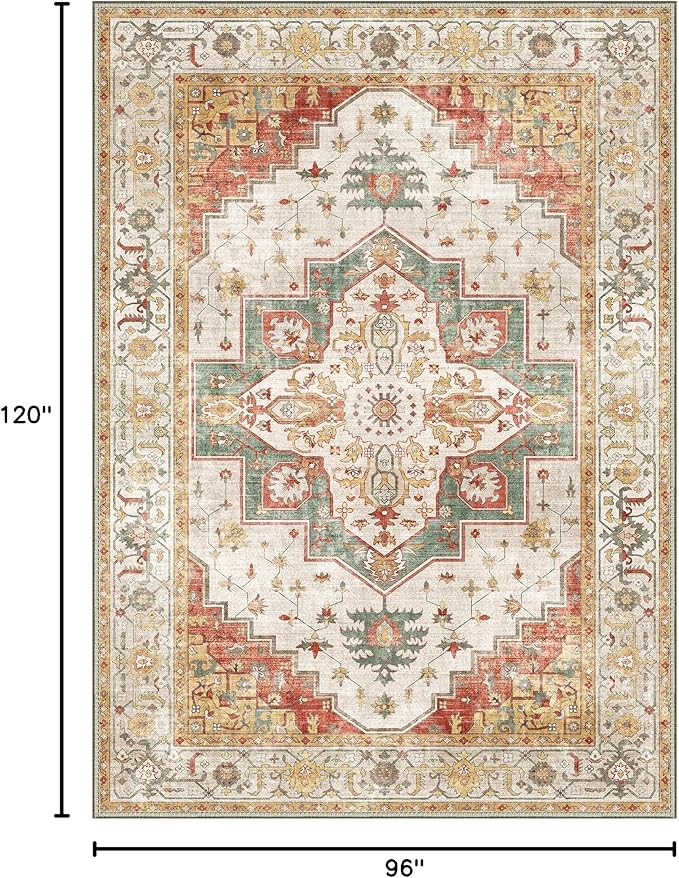 8X10 Area Rugs Machine Washable Rugs - Image 2