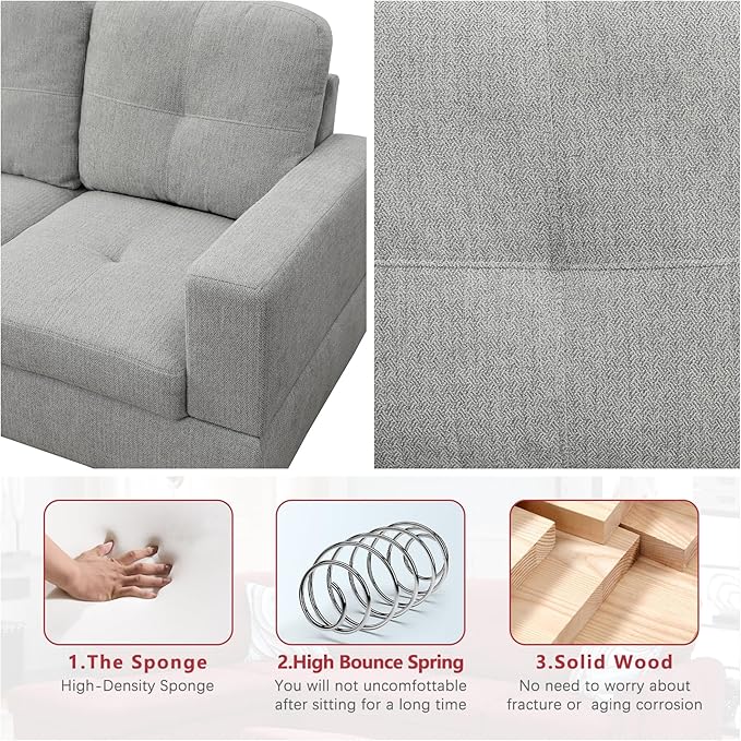 L Shaped Sectional Couches, Lounge Modular Sectional Sofa - Image 4
