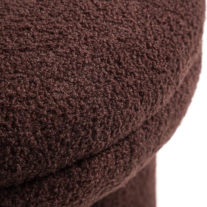 Furniture of America Rami Modern 18-inch Mushroom-Shape Upholstered Ottoman - Image 9