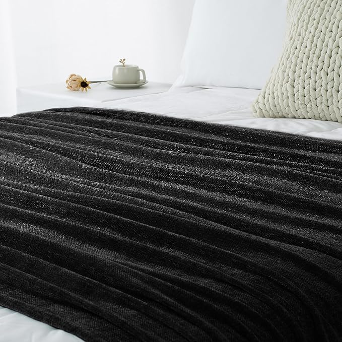 Chenille Throw Blanket for Couch 60"X 80" Twin, Soft Cozy Throws - Image 9