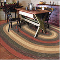 Homespice Highland Multi Color Oval Braided Rug, 8x10' by Homespice