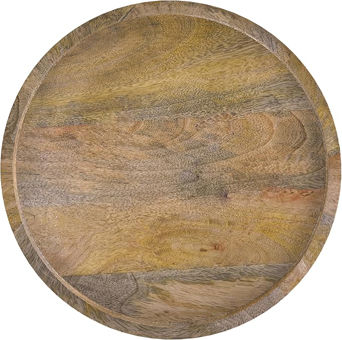 SIMPLIHOME Dayton Solid Mango Wood 13 Inch Wide Round Contemporary Wooden - Image 6