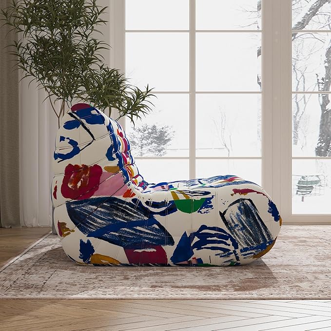 Bean Bag Chair, Loveseat Fireside Chair Bean Bag Sofa Large Bean Bag Chair - Image 7