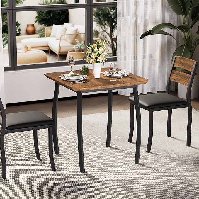 Small Dining Table Set for 2, 3-Piece Kitchen Table Set - Image 9