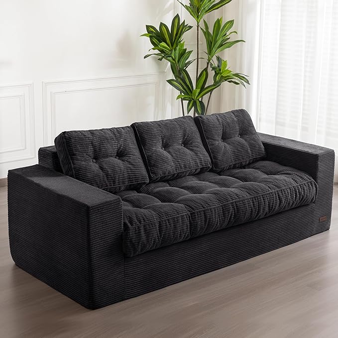 MAXYOYO 3 Seater Couch for Living Room, Boneless Couch by MAXYOYO