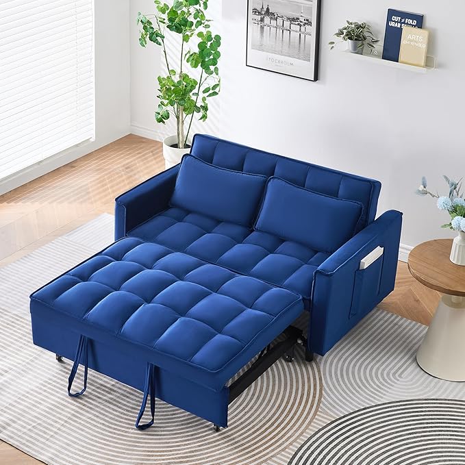 Ball & Cast 55" Convertible Sofa Bed, 3 in 1 Sleeper Sofa W/Pull-Out Bed - Image 6
