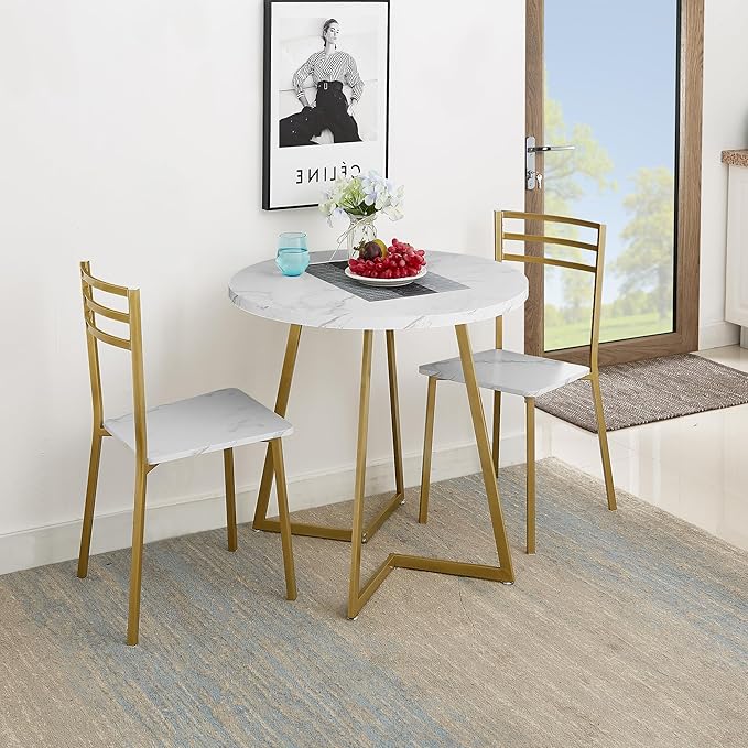 VECELO Round Dining Room Table - Image 3