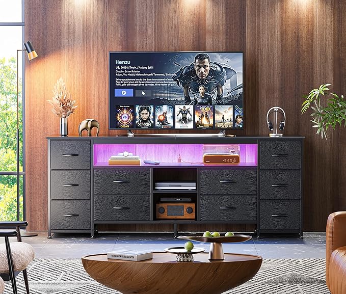 Huuger 62 Inch LED TV Stand Dresser - Image 2