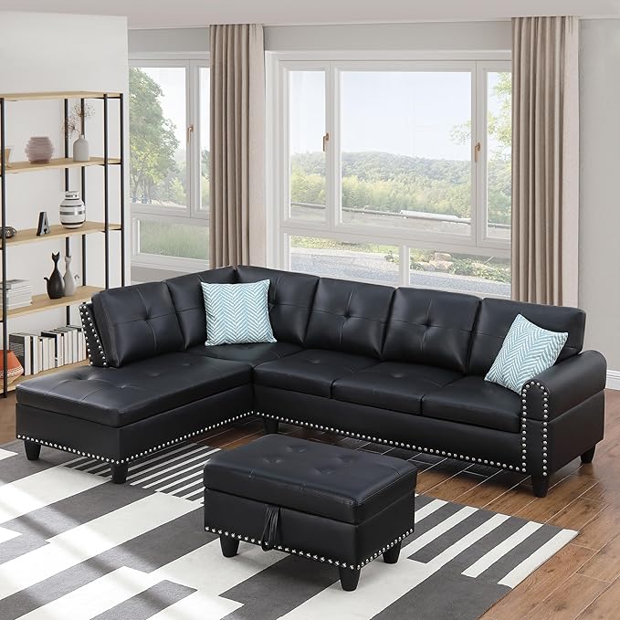 Ball & Cast 98" L Shaped Sectional Couch - Image 4