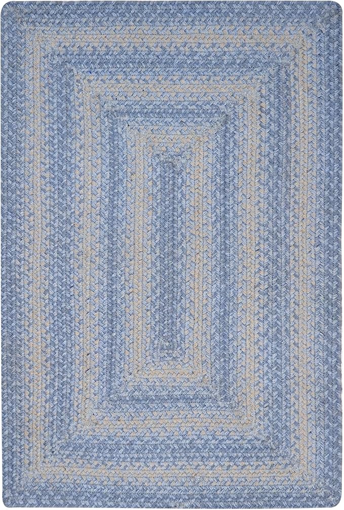 Homespice Sky Blue Jute Braided Rope Rug, 5x8' Rectangle - Image 9