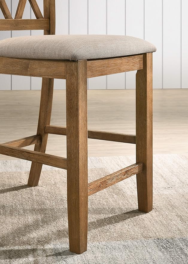 Roundhill Furniture Windvale Fabric Upholstered Counter Height Dining Chairs - Image 5