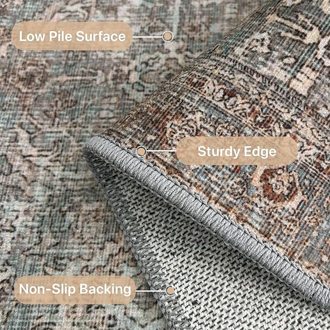 8X10 Area Rugs Machine Washable Rugs - Image 5