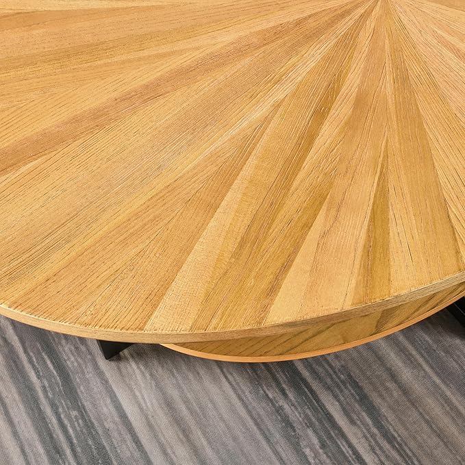 Solid Wood Oval Coffee Table - Image 5