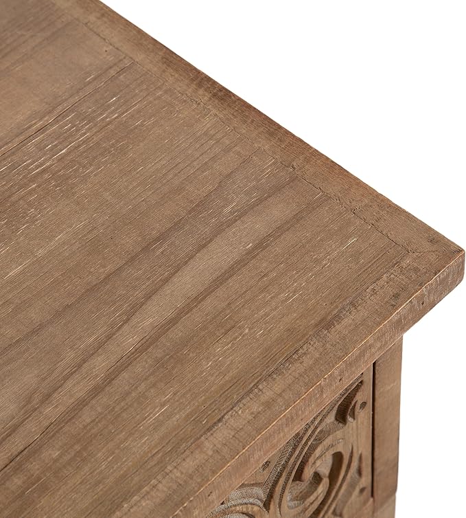 Kate and Laurel Cassetta Soft Rustic Rectangle Side Table; 19 x 14 x 28; - Image 7