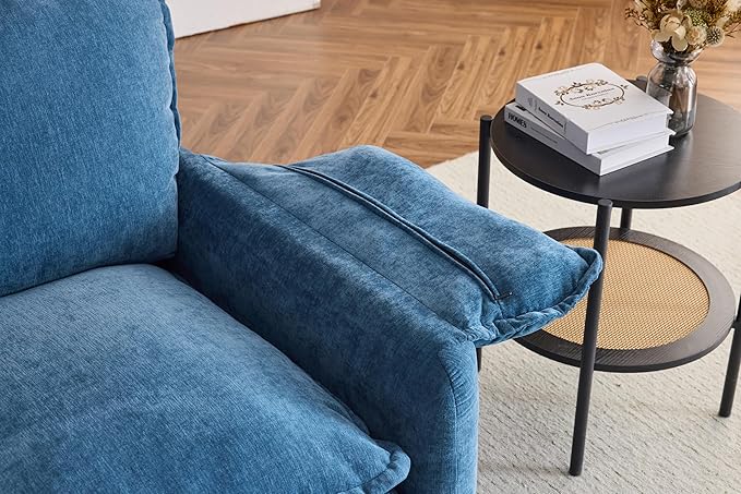 Ball & Cast 38" Oversized Chenille Lounge Chair, Reading Armchair - Image 8