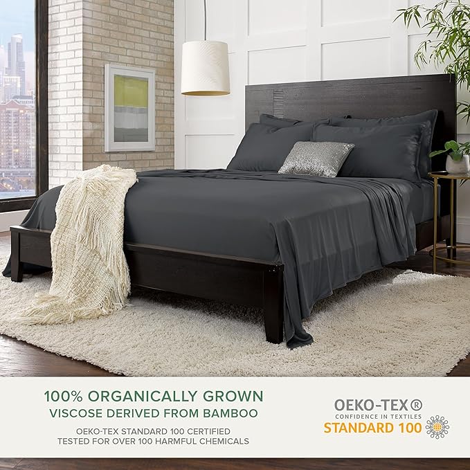 Twin Sheets by Pure Bamboo, Genuine 100% Organic Viscose Derived from Bamboo - Image 2