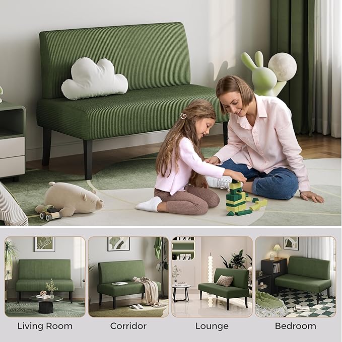 Yaheetech Small Mini Sofa Couch Armless Loveseat Futon - Image 5
