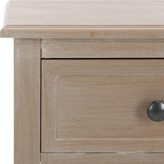 Safavieh Home Collection Everly Drawer White Wash 1-Drawer 2 Removable Baskets - Image 8