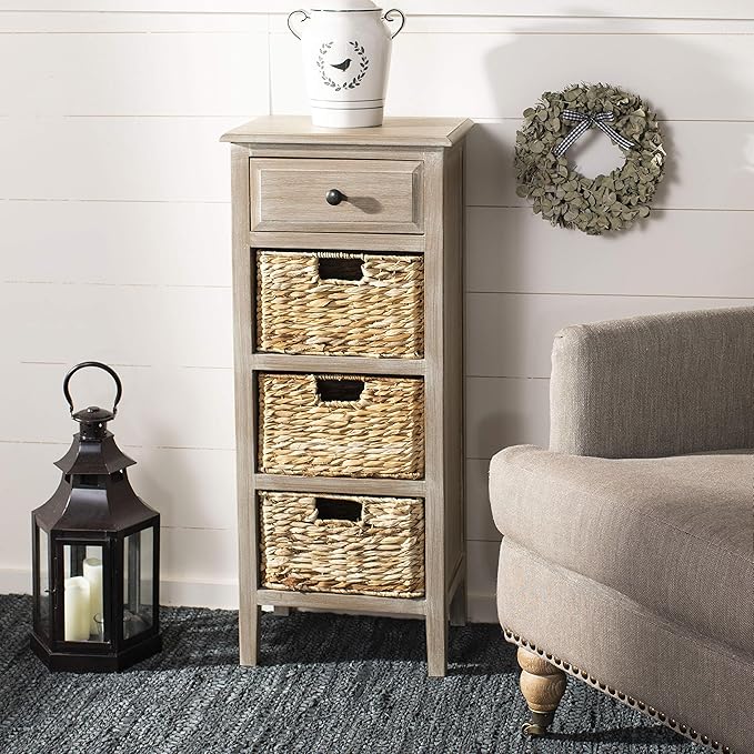 Safavieh American Homes Collection Michaela Vintage White Side Table - Image 2