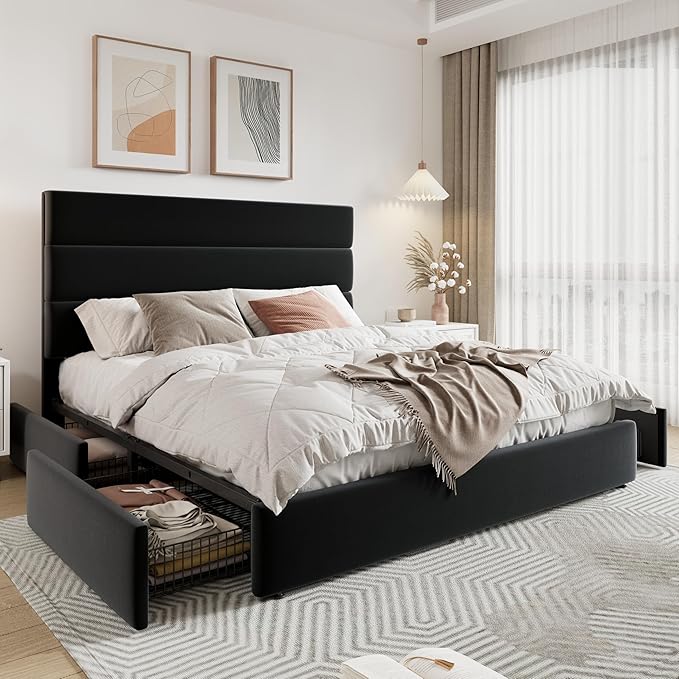 Allewie Modern Queen Size Platform Bed Frame - Image 9