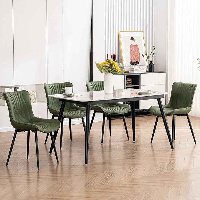 YOUTASTE Dining Chairs Set of 2 Upholstered Mid Century Modern Kitchen & Dining - Image 7