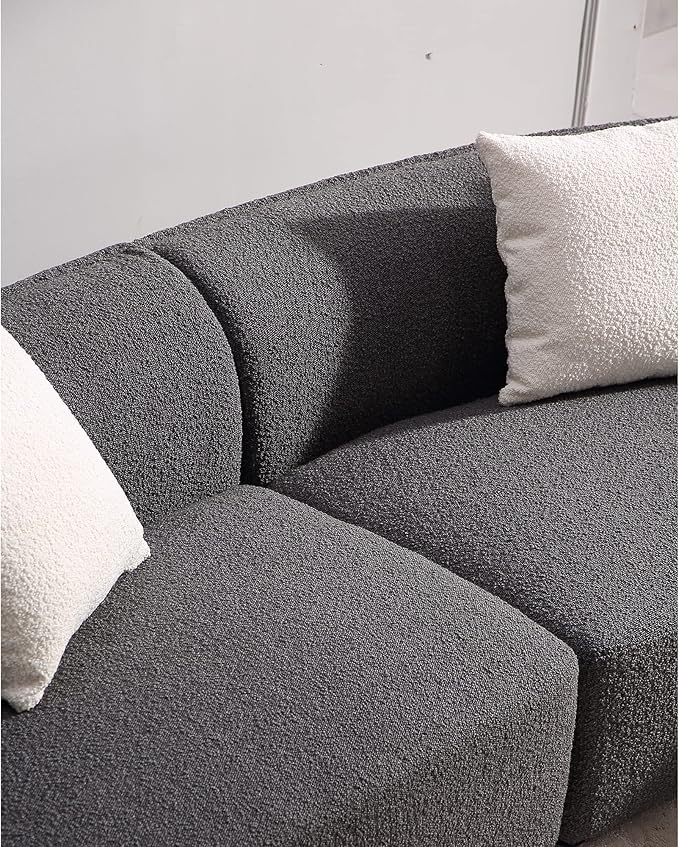 Acanva Luxury Modern Style Living Room Upholstery Curved Sofa - Image 5