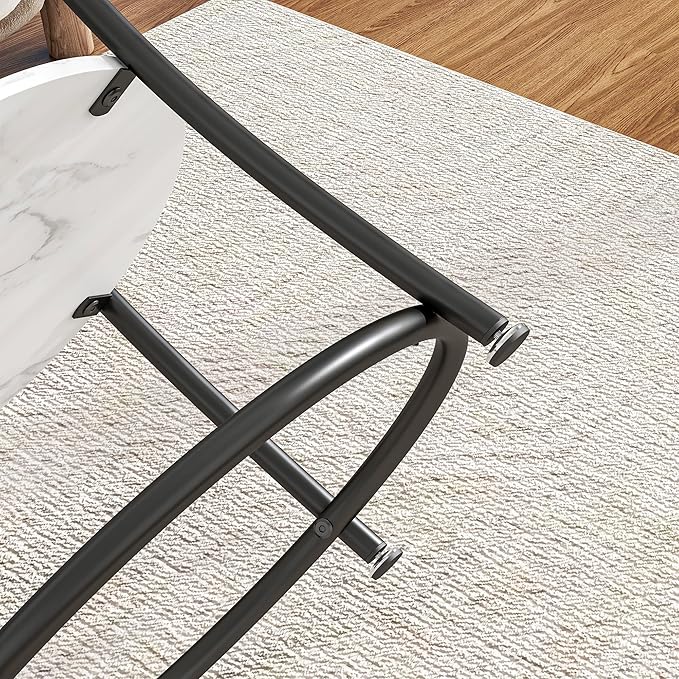 BOFENG Round Coffee Table Side Table, Round End Table - Image 7