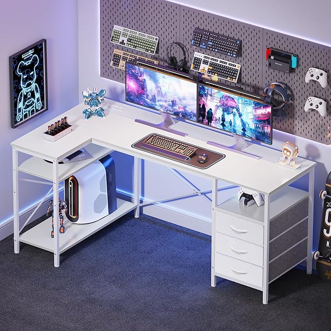 Huuger L Shaped Office Desk - Image 8