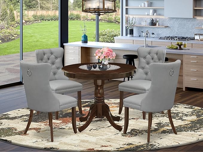 East West Furniture ANDA5-AWA-27 5 Piece Kitchen Table & Chairs Set Includes a by EastWestFurniture