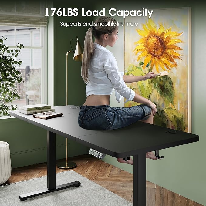 Monomi Electric Height Adjustable Standing Desk, 55x24 Inches, Ergonomic Home - Image 6