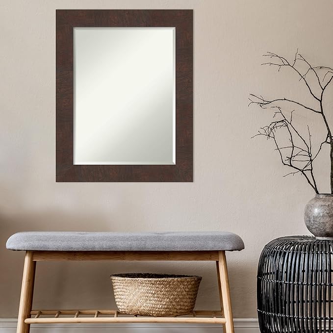 Amanti Art Brown Bathroom Mirror - Image 5